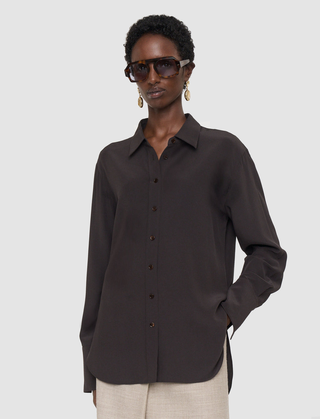 Joe Crepe de Chine Silk Blouse