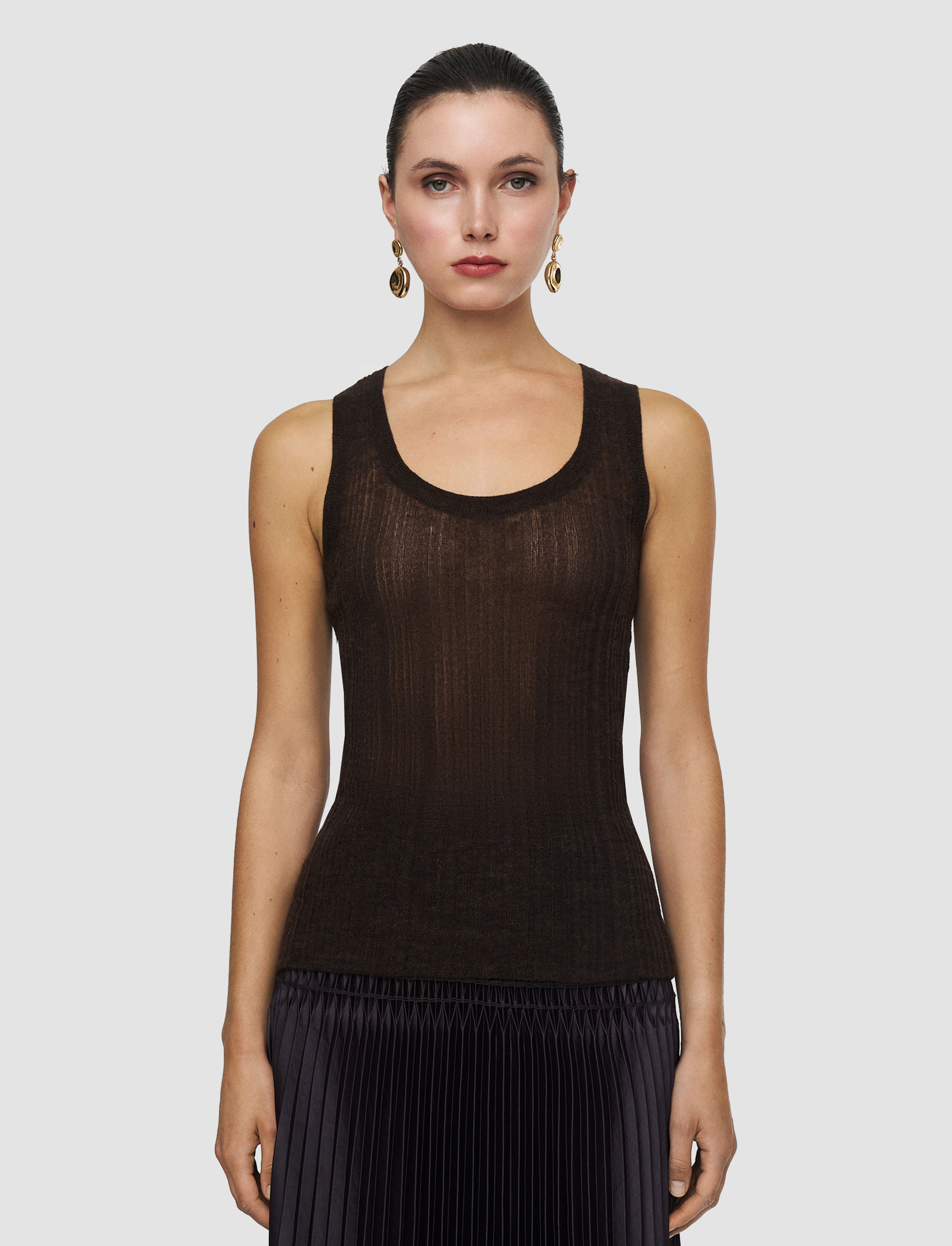 Ycaza Sheer Wool Rib Vest