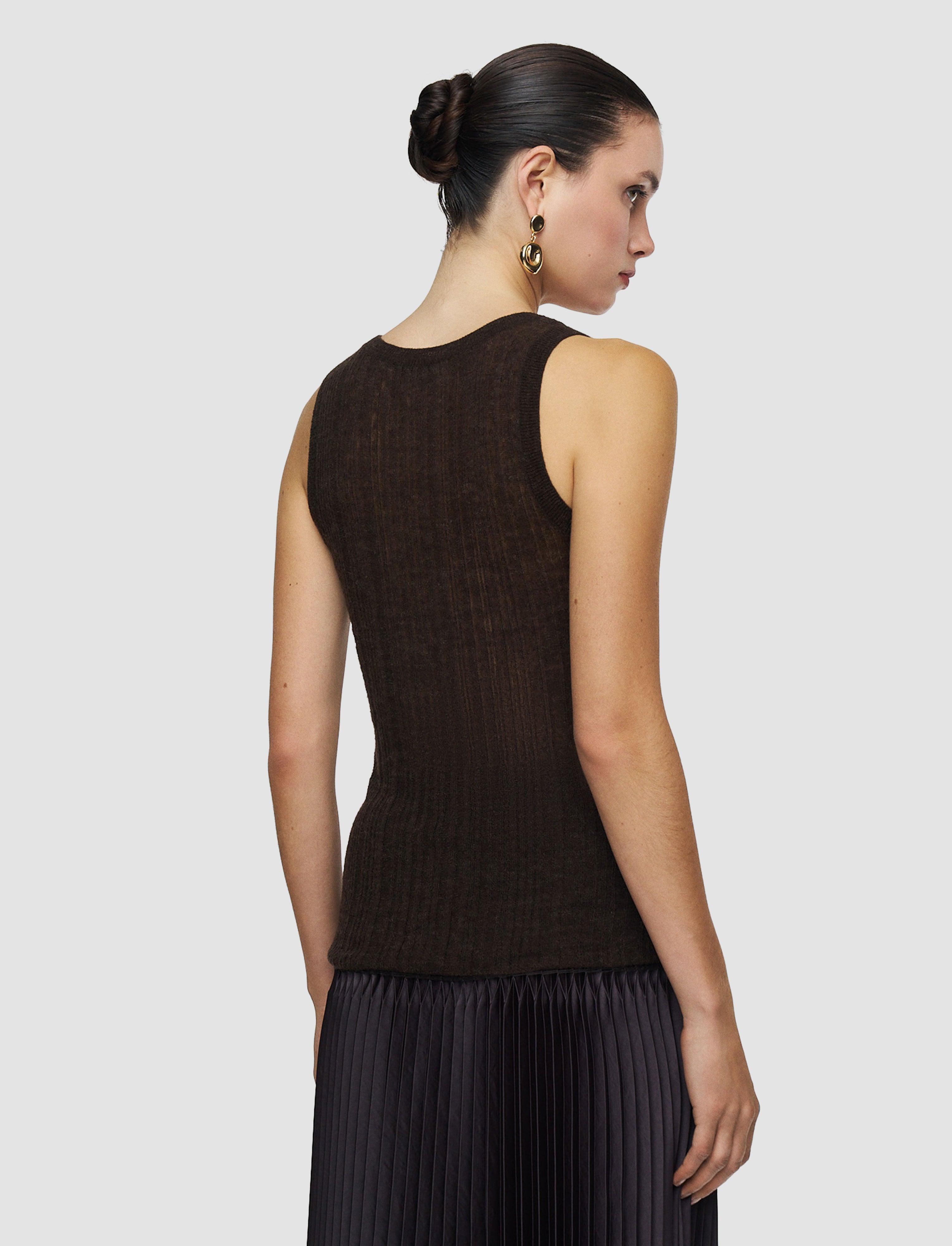 Ycaza Sheer Wool Rib Vest