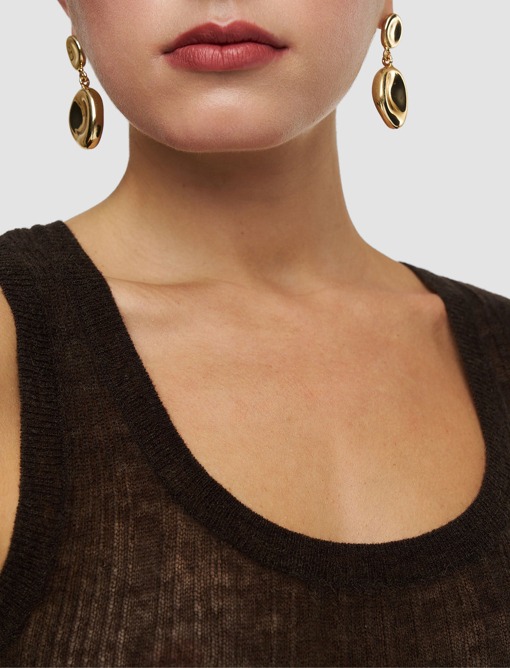 Ycaza Sheer Wool Rib Vest